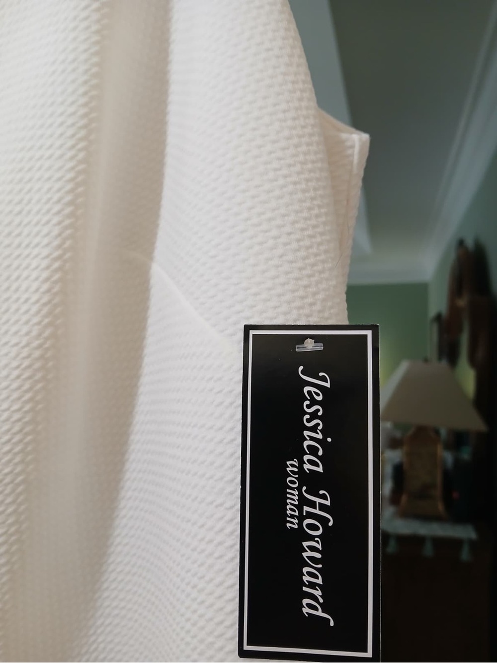 Jessica Howard Cream Sleeveless Shift Dress with Gold Embroidery - Picture 7 of 7